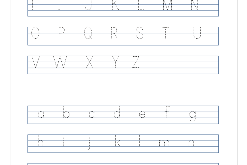 A To Z Tracing Sheets