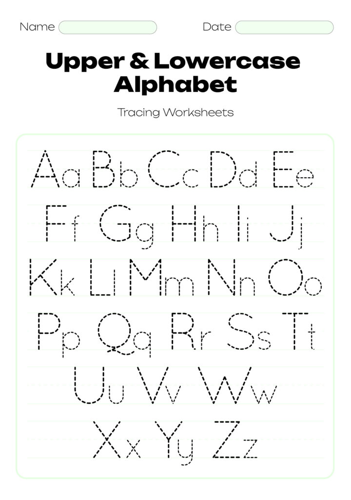 A To Z Tracing Trace Letter - Traceable Letters Template