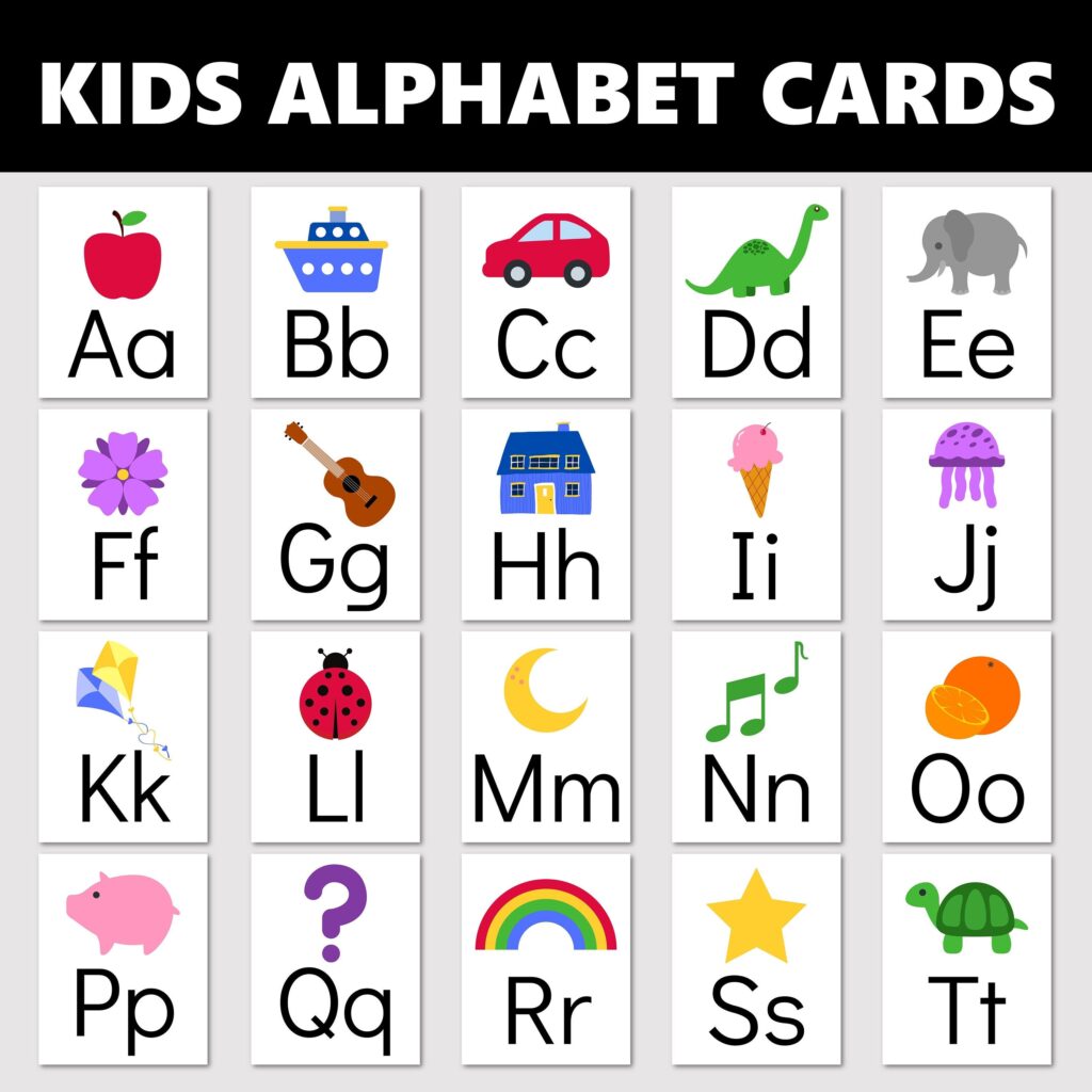 ABC Alphabet Flash Cards, Printable Kids Letters Card Set, Kid … ABC Alphabet Flash Cards, Printable Kids Letters Card Set, Kid ...