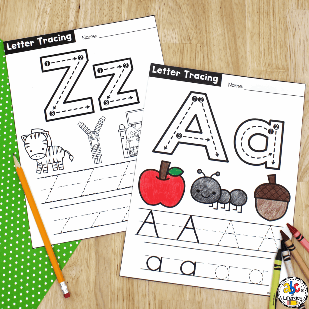 Abc Tracing Worksheets For Kindergarten – Letter Tracing Practice Abc Tracing Worksheets For Kindergarten - Engaging letter tracing worksheets for kindergarten featuring letters A and Z with