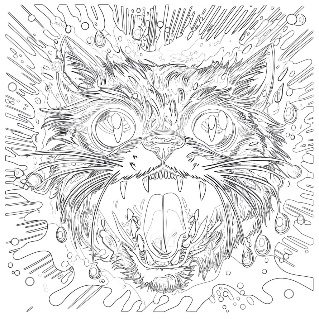 Humorous adult coloring page featuring a playful design for relaxation