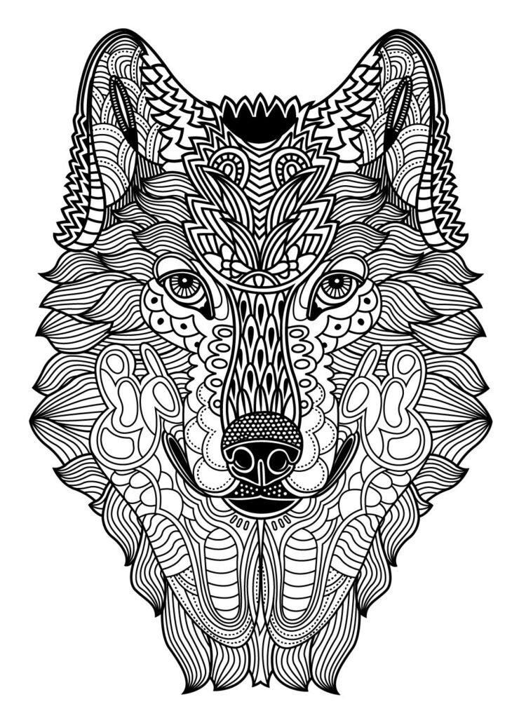 Adult coloring image animals in clothes - vsaplace