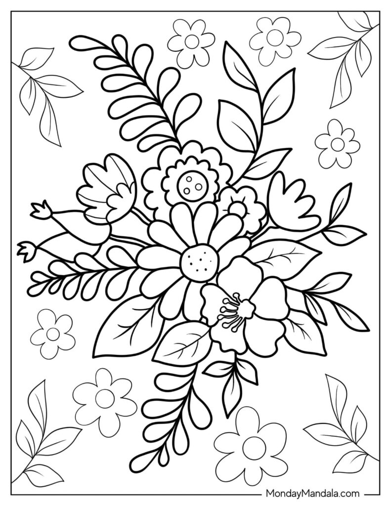 Adult Coloring Pages Easy Printable - Printable Easy Adult Coloring Pages [2025]
