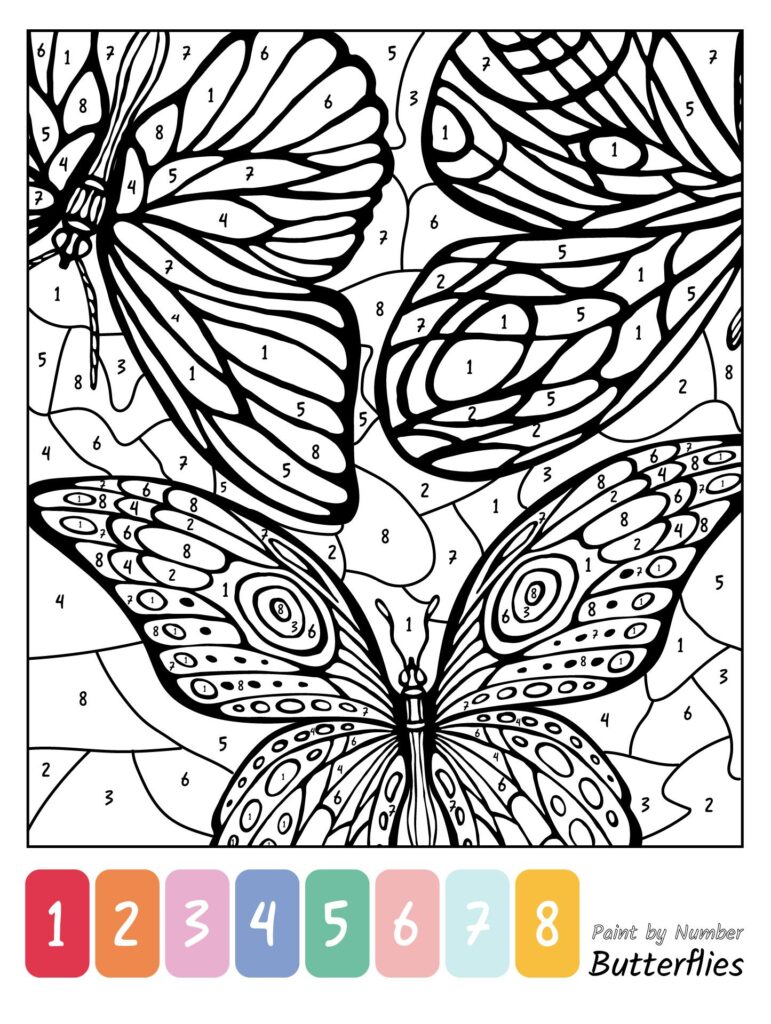 Advanced Paint By Number - 10 Free PDF Printables | Printablee | Paint ...