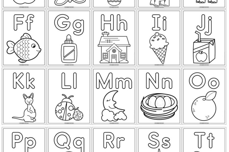 Alphabet Coloring Pages For Preschoolers