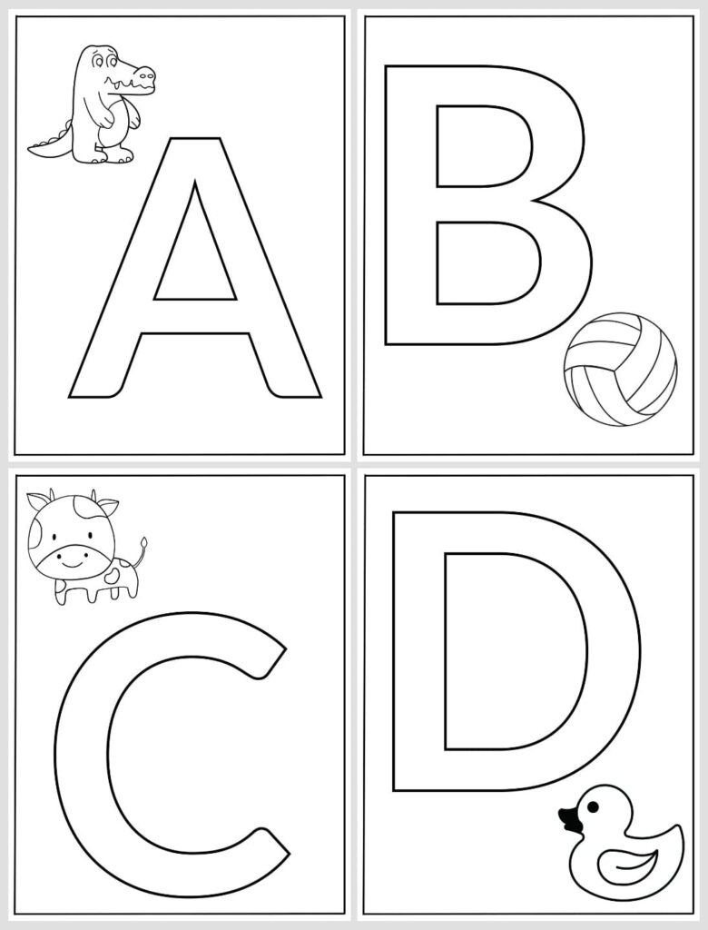 Alphabet Coloring Pages Preschool Pdf