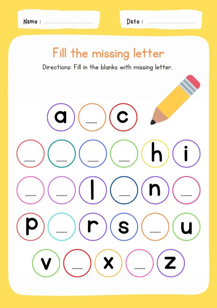 Alphabet: Fill in the Missing Letter – Etsy Alphabet: Fill in the Missing Letter - Etsy
