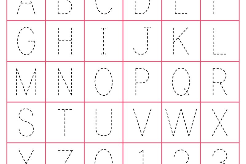 Alphabet Letter Tracing Worksheets Free