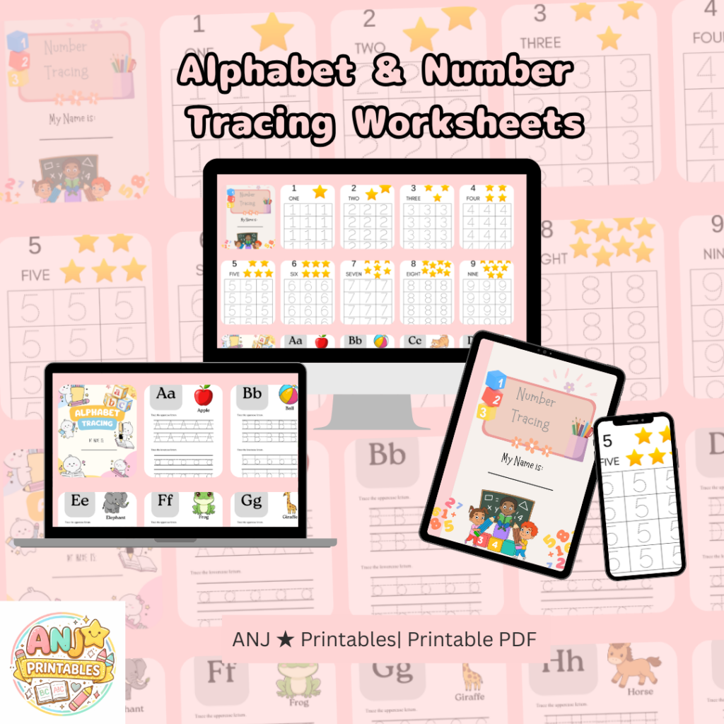 Alphabet & Number Tracing Worksheets - Kaguro Ph