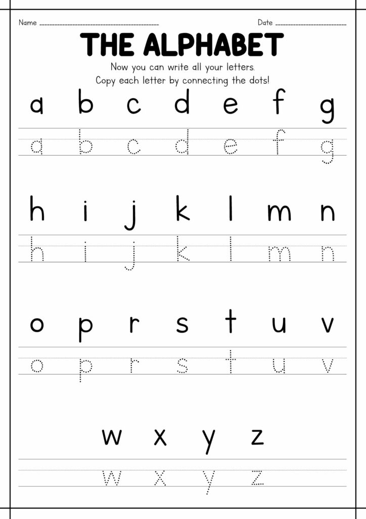 Alphabet tracing worksheet | How to teach alphabet writing, Lowercase ...