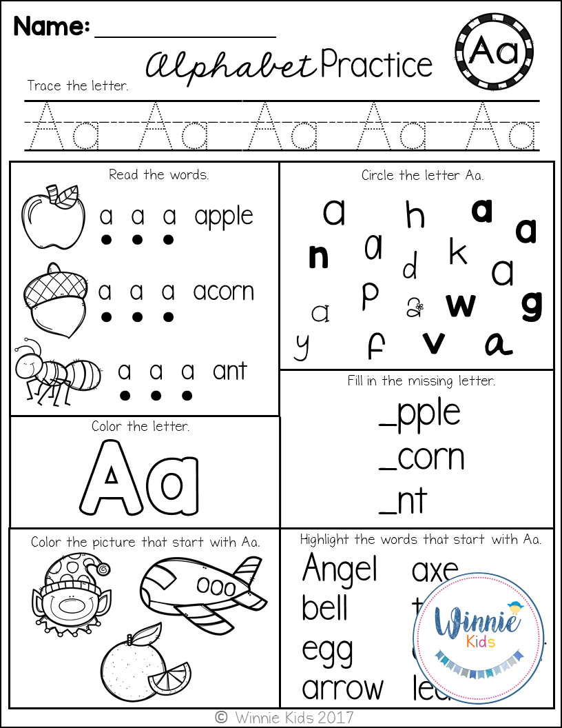 Alphabet Worksheet For Pre K - Pre-K Alphabet Recognition Worksheets | AlphabetWorksheetsFree.com