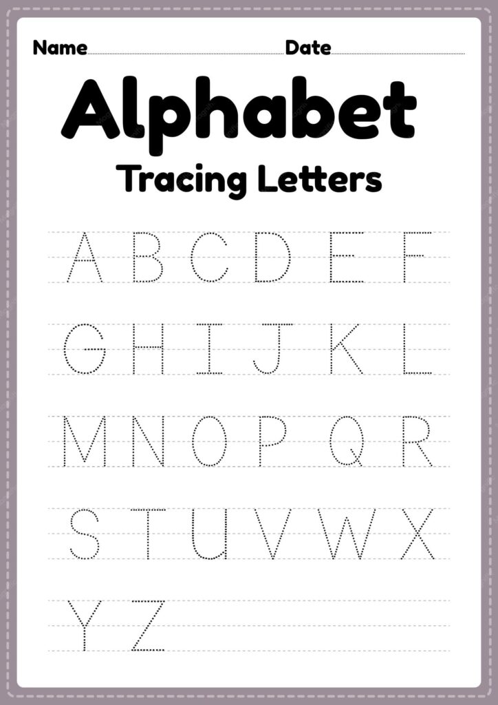 Alphabet worksheets for kindergarten tracing letters for preschool kids … Alphabet worksheets for kindergarten tracing letters for preschool kids ...