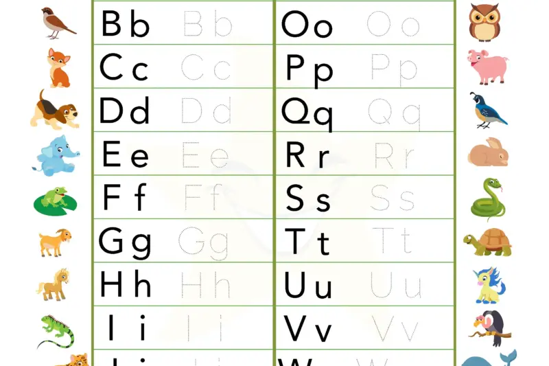 Alphabet Writing Worksheets For Kindergarten