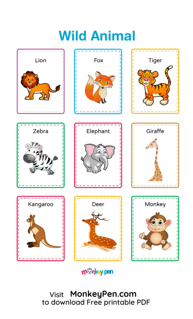 Animals To Print For Free - Wild Animals Printable Pictures