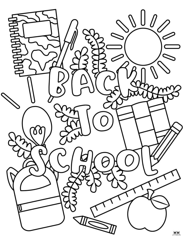 Back To School Coloring Pages – 25 FREE Pages | Printabulls Back To School Coloring Pages - 25 FREE Pages | Printabulls