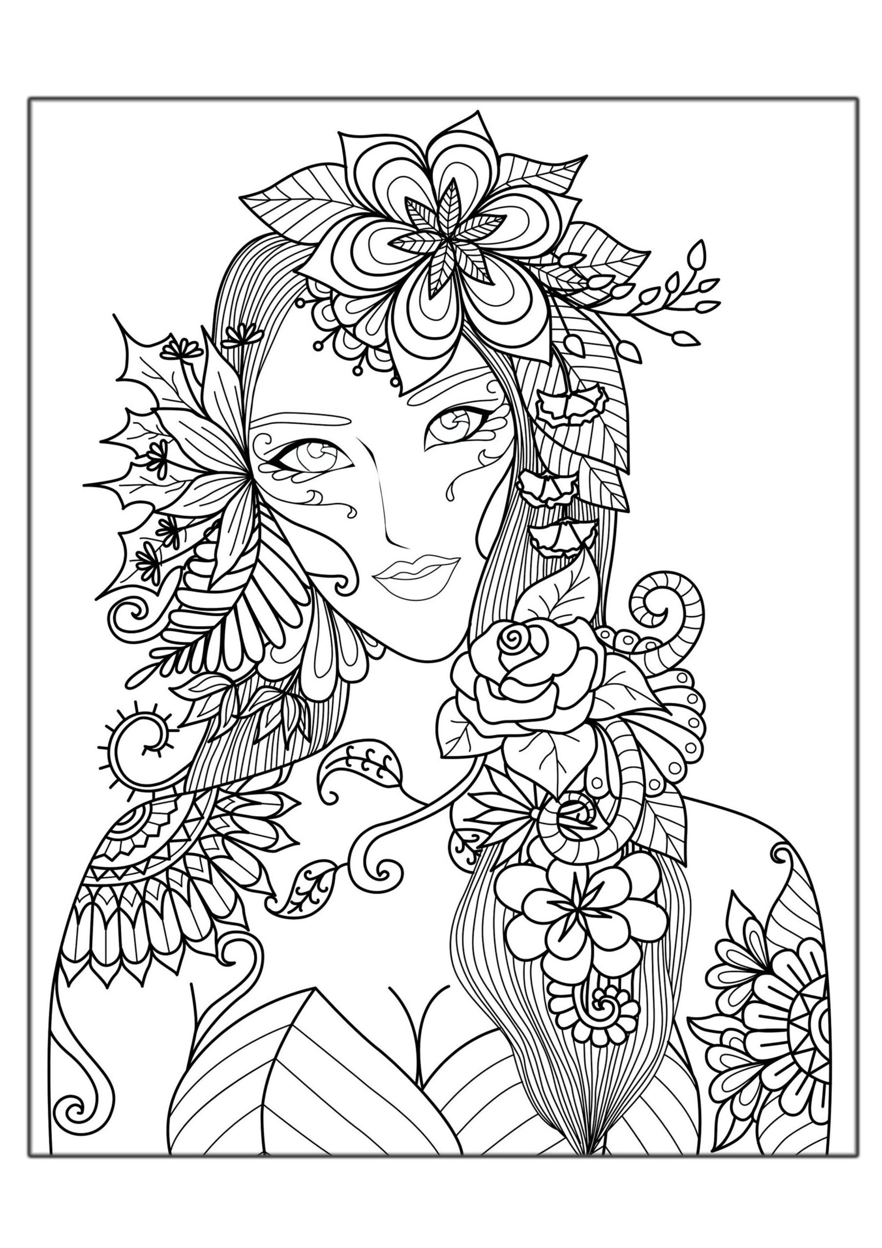 Intricate zen design featuring floral patterns for Beautiful Colouring Pages For Adults