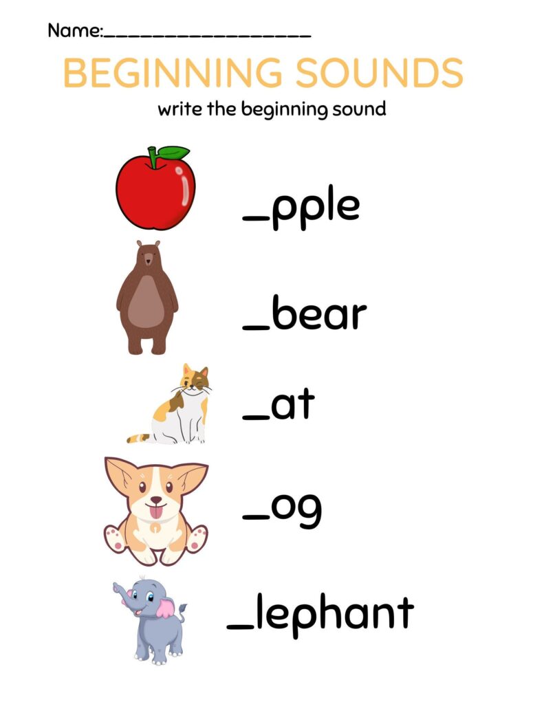 Beginning Sounds Worksheets, A-Z Sounds, Kindergarten, Preschool … Beginning Sounds Worksheets, A-Z Sounds, Kindergarten, Preschool ...