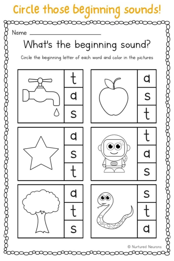 Best 13 Write the first letter of each picture – Beginning Sounds – Artofit