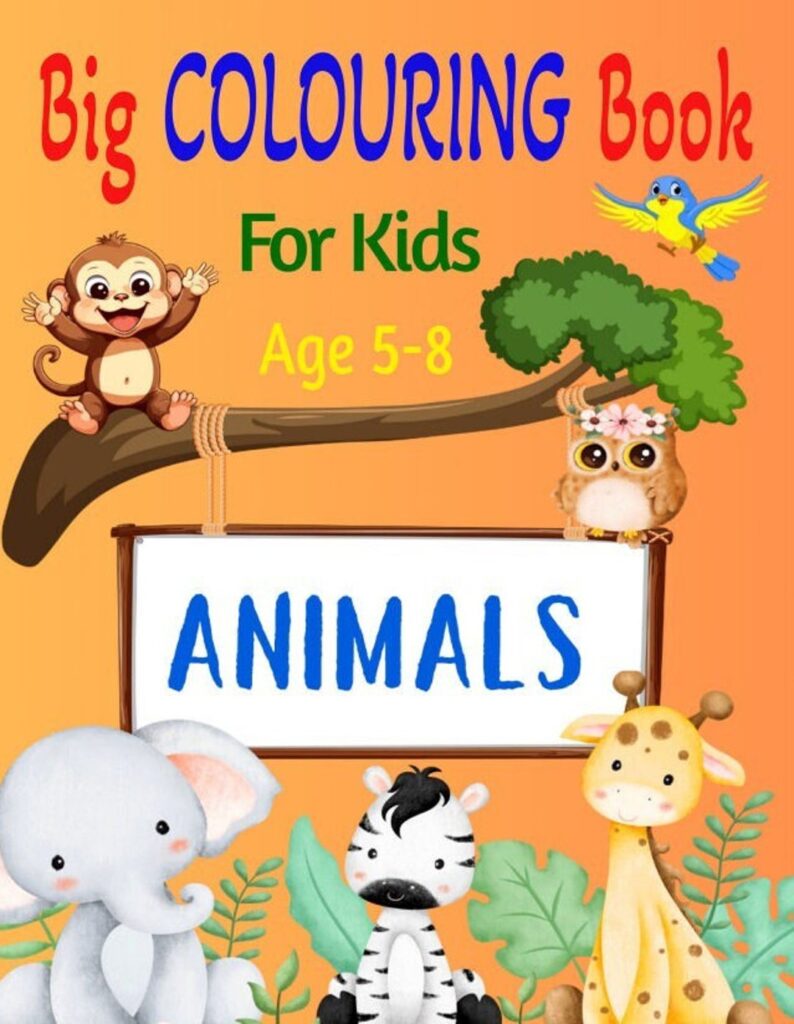 Big Colouring Book for Kids, Age 5-8, Beautiful ANIMALS – Etsy Big Colouring Book for Kids, Age 5-8, Beautiful ANIMALS - Etsy