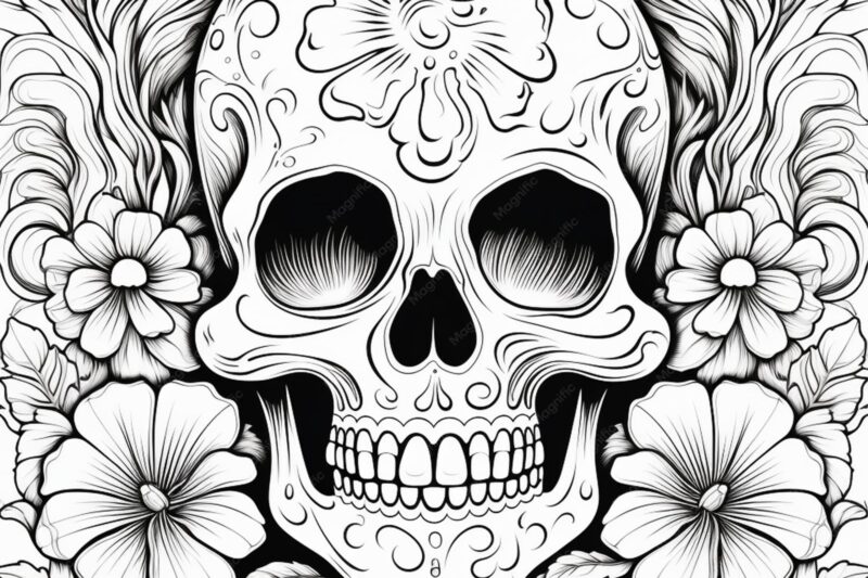 Black And White Colouring Pages For Adults