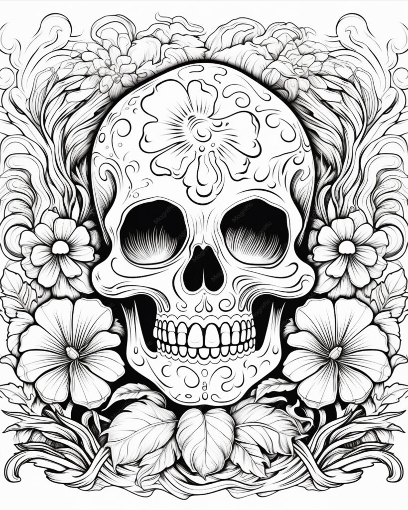 Black And White Colouring Pages For Adults - Adult Coloring Page in Black and White with Swirls | Premium AI ...