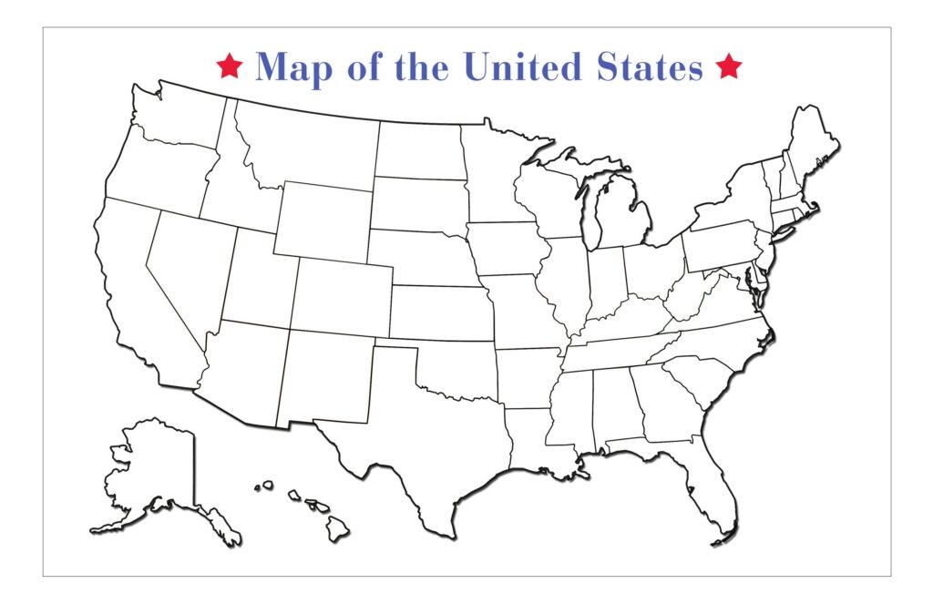 Blank 50 United States Outline Map Poster Laminated Blank Wall Map … Blank 50 United States Outline Map Poster Laminated Blank Wall Map ...