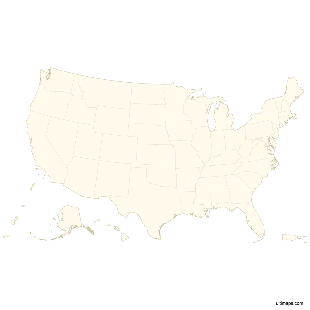 Blank Map of the United States with Outlying Territories | Free … Blank Map of the United States with Outlying Territories | Free ...