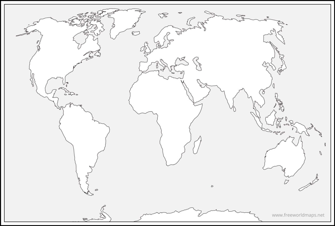 Blank Map Of The World To Print - Grade 3 Maths Worksheets: Pictorial Representation of Data (15.1 ...