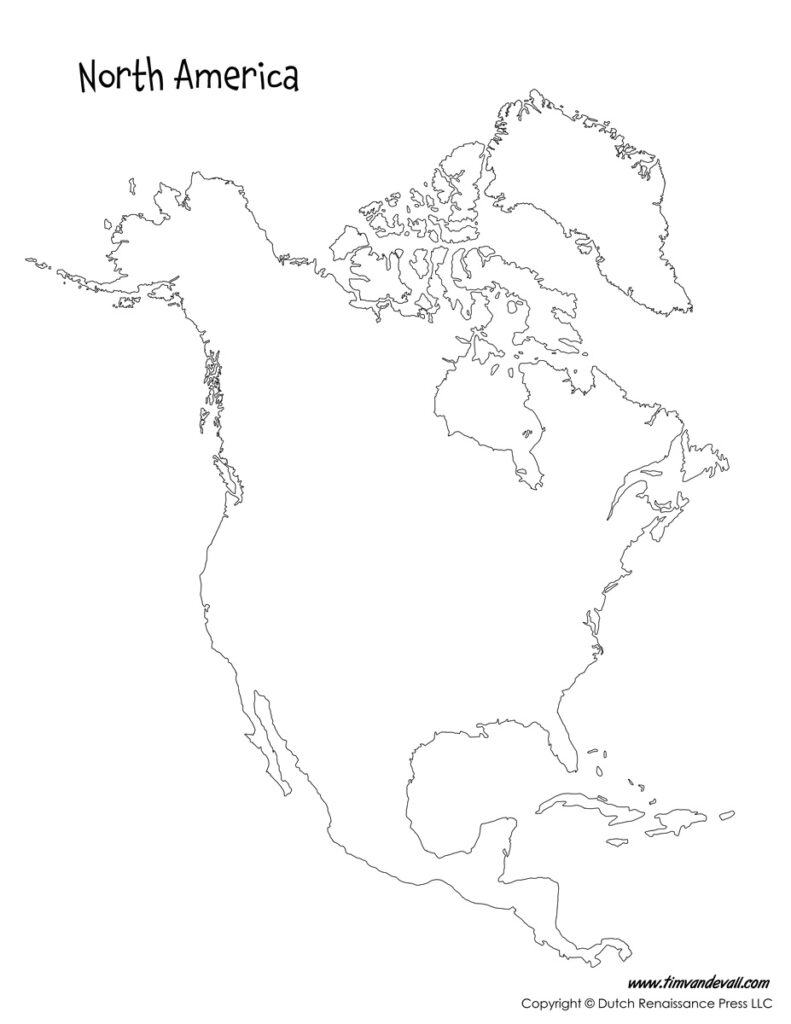 Blank North America Outline Map – Printable North America Map Outline Blank North America Outline Map - Printable North America Map Outline
