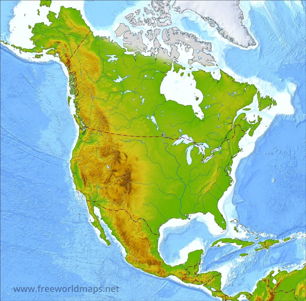 Blank North American Map - Oconto County Plat Map