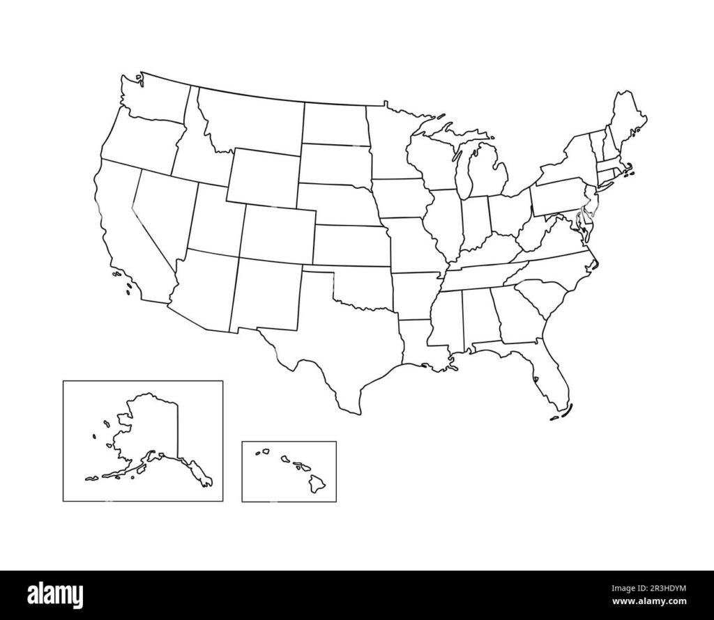 Blank Political Map Of The Us - Blank Political Map Of United States Of America United States Blank