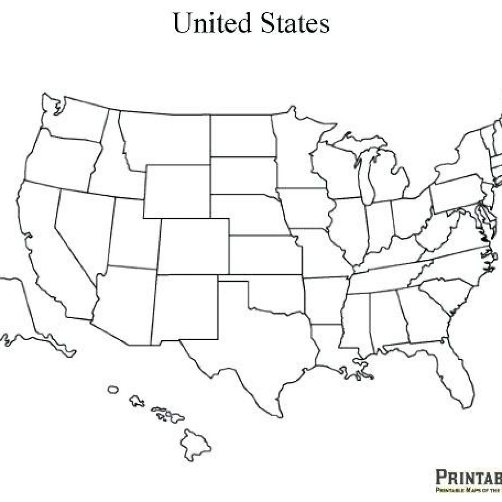 Blank State Map Quiz Printable - Printable Quiz Blank Map United States - Cyril Villegas