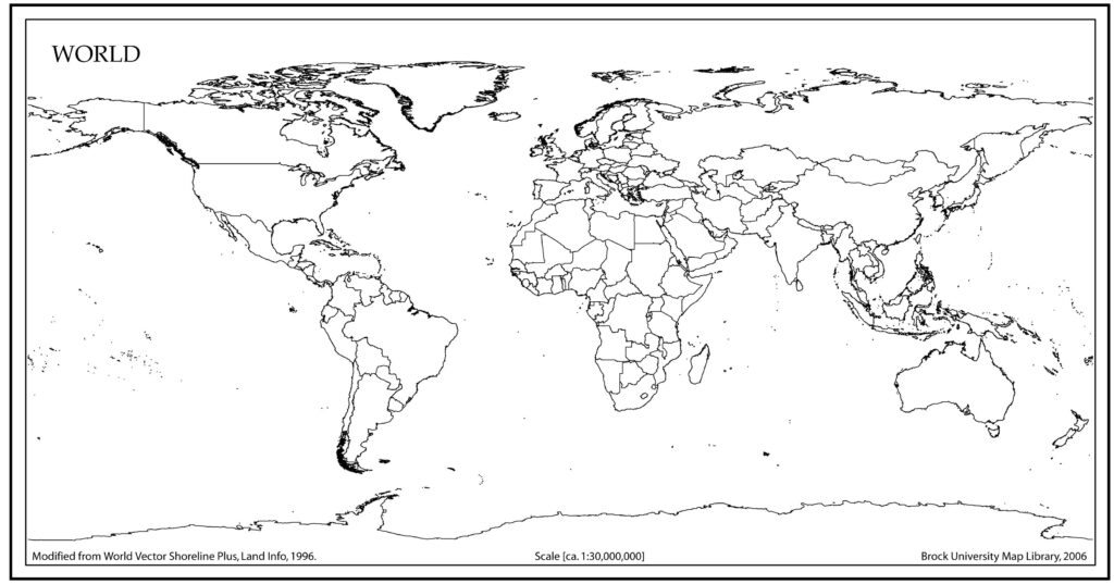 Blank world map, World map coloring page, World map printable – All For One Blank world map, World map coloring page, World map printable - All For One