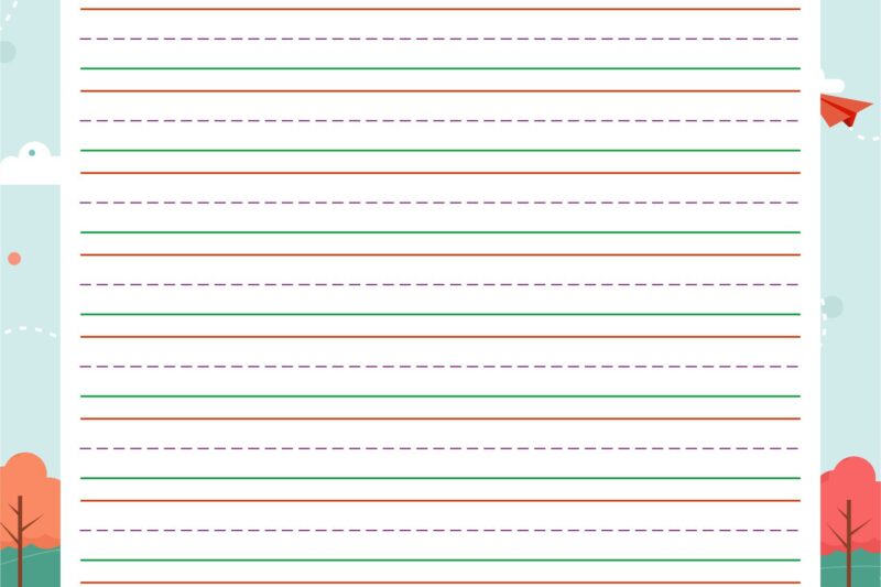 Blank Writing Lines For Kindergarten
