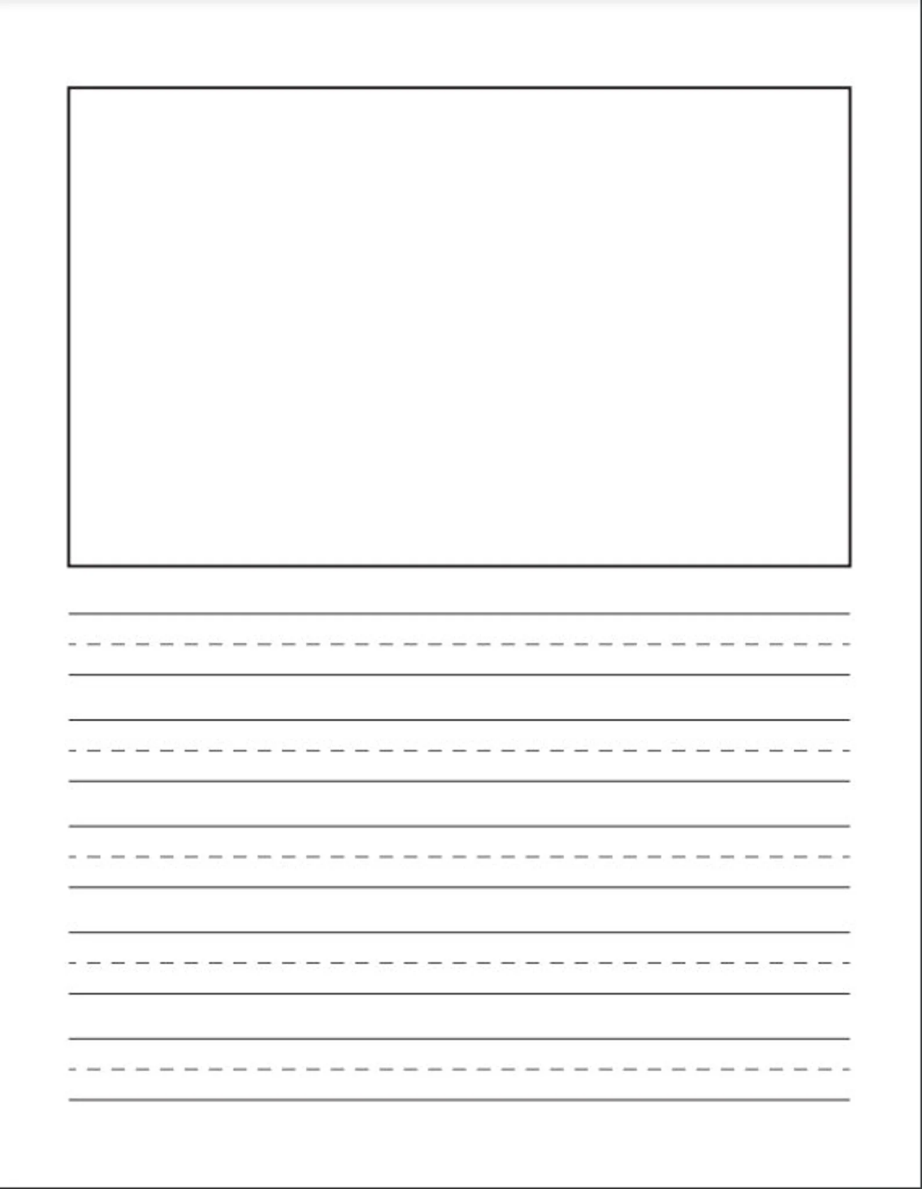 Blank Writing Paper For Kindergarten - Kindergarten writing paper – Artofit