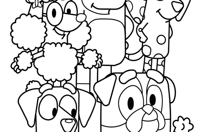 Bluey Printable Coloring Pages Free