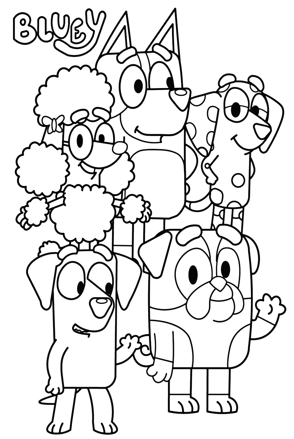 Bluey Printable Coloring Pages Free - Free Printable Coloring Pages Bluey
