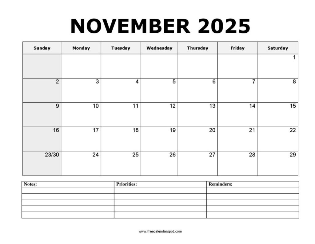 Calendar Template November And December 2025 Calendar Template November And December 2025