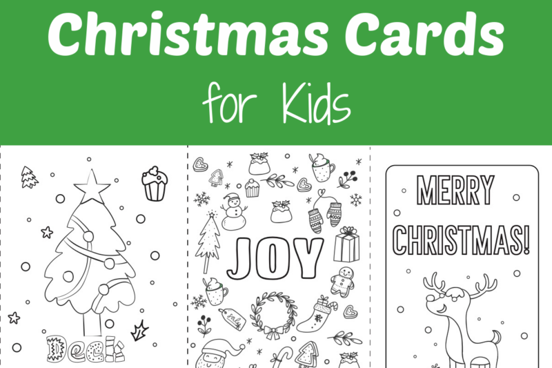 Childrens Christmas Cards To Colour