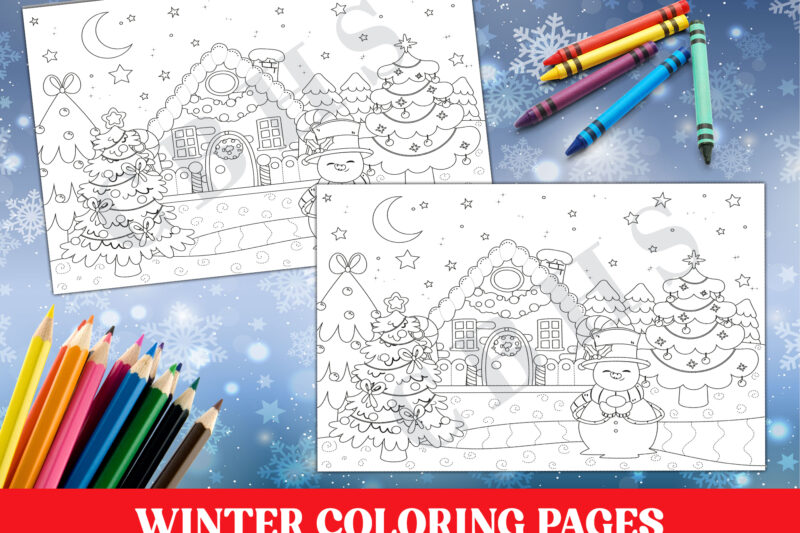 Christmas And Winter Coloring Pages