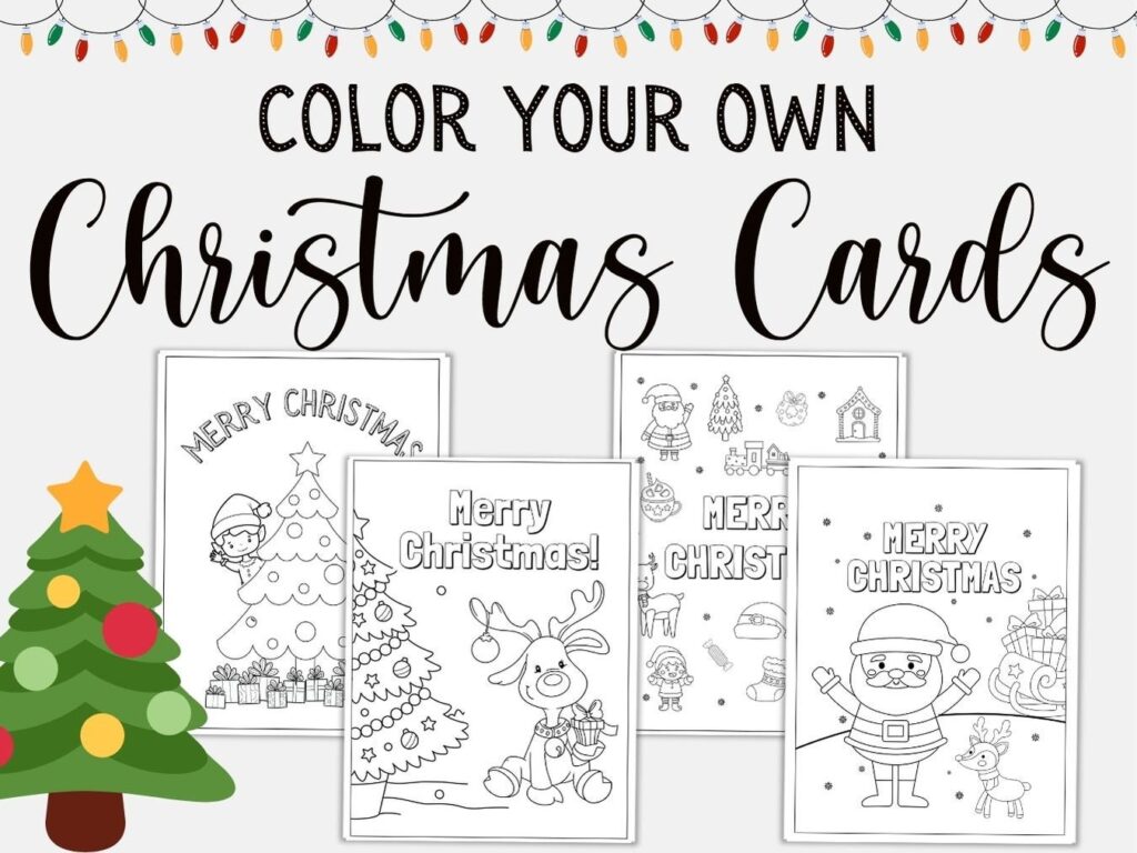 Christmas Cards To Colour Printable [2025]