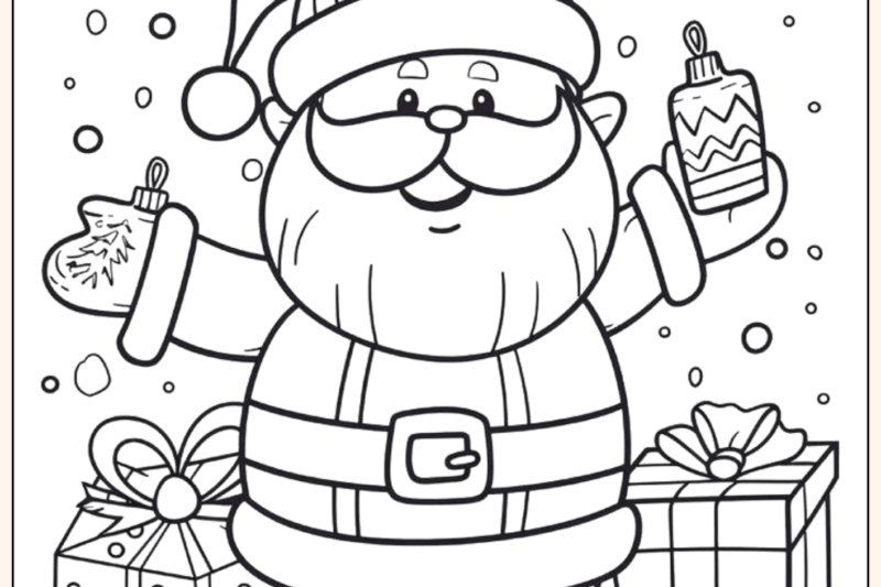 Christmas Color Pages For Preschoolers