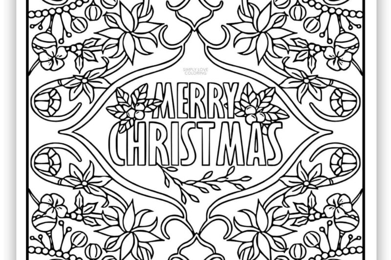 Christmas Color Sheets For Adults