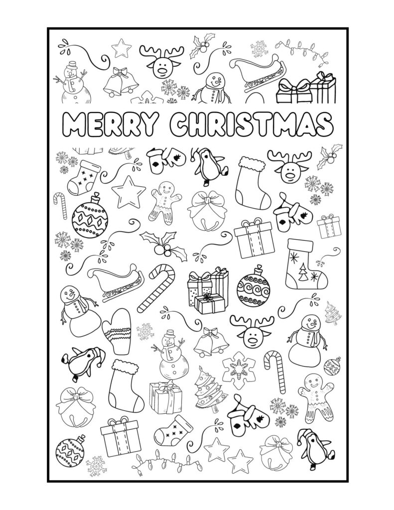 Christmas Coloring Activity Sheets Christmas Coloring Activity Sheets