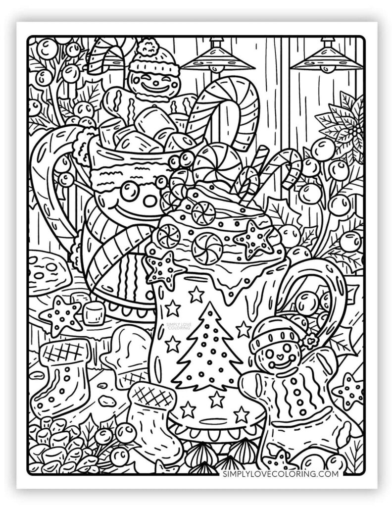 Christmas Coloring Page For Adults