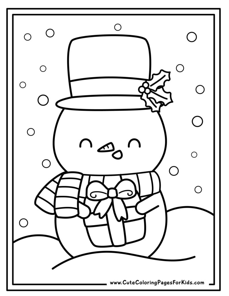 Christmas Coloring Pages: 25 Cute, Free Printable Downloads - Cute ...