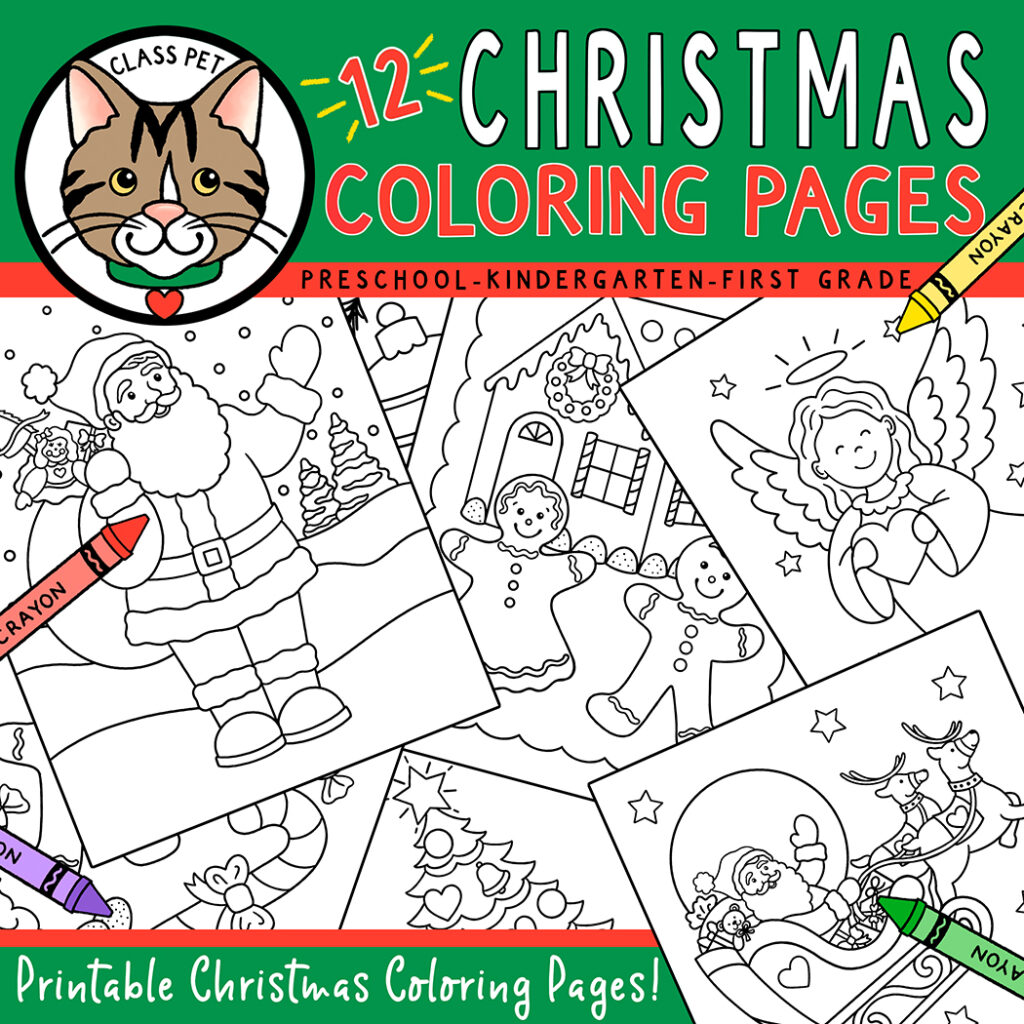 Christmas Coloring Pages for Preschool | Kindergarten | First Grade ...