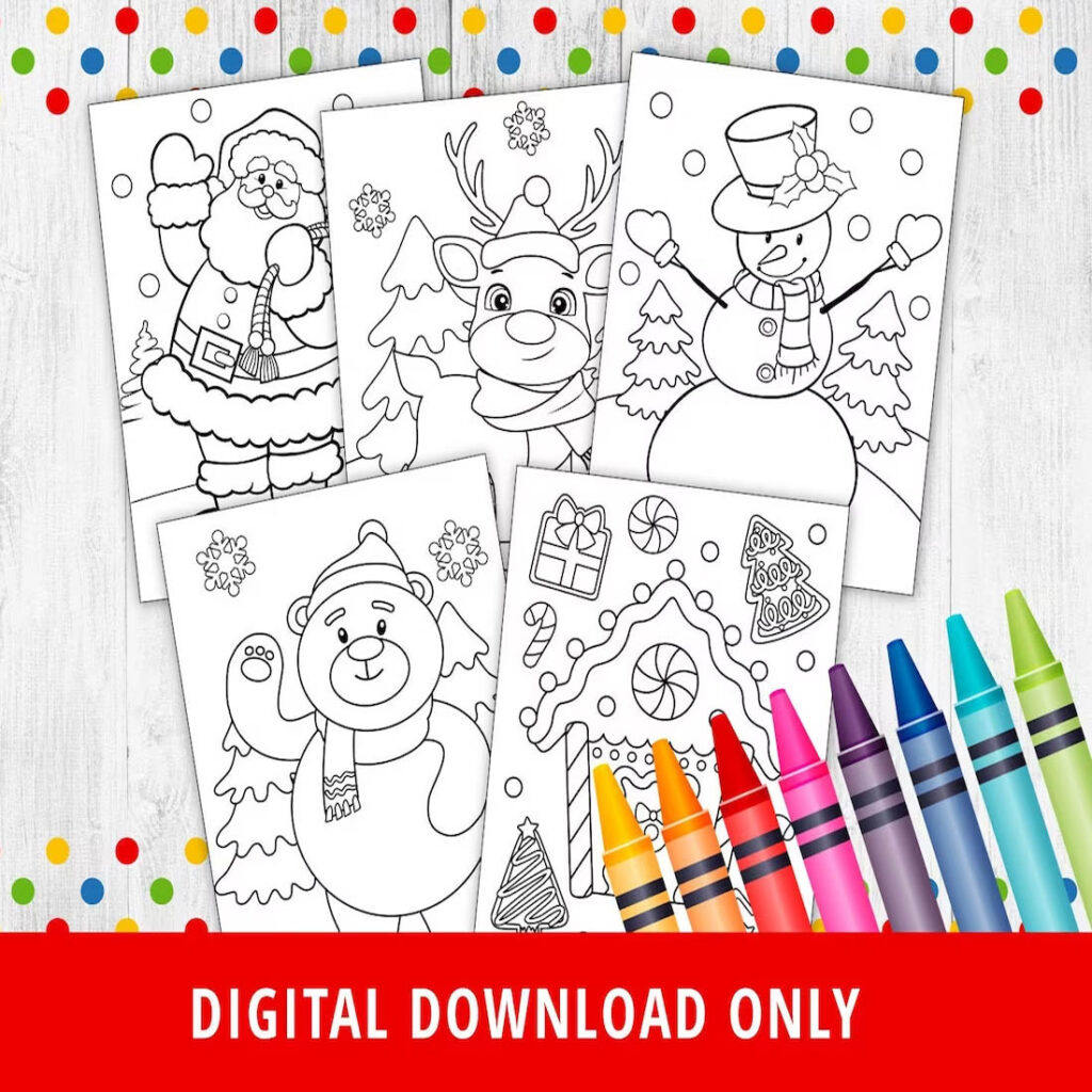 Christmas Coloring Sheets Preschool