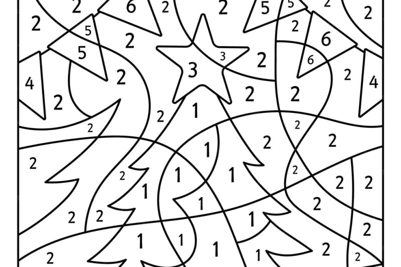 Christmas Colour By Number Printable