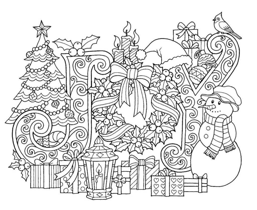 Christmas Colouring Pages For Teens